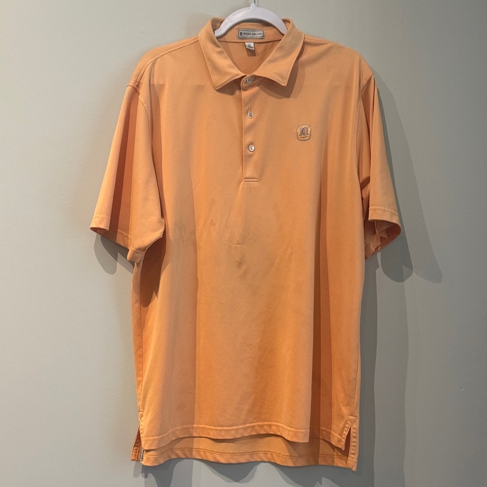 Peter Millar Orange Polo Golf Shirt XL